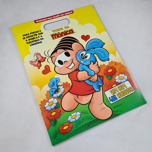 Turma da Mônica | Prancheta para Colorir Com Adesivos | 466 Adesivos