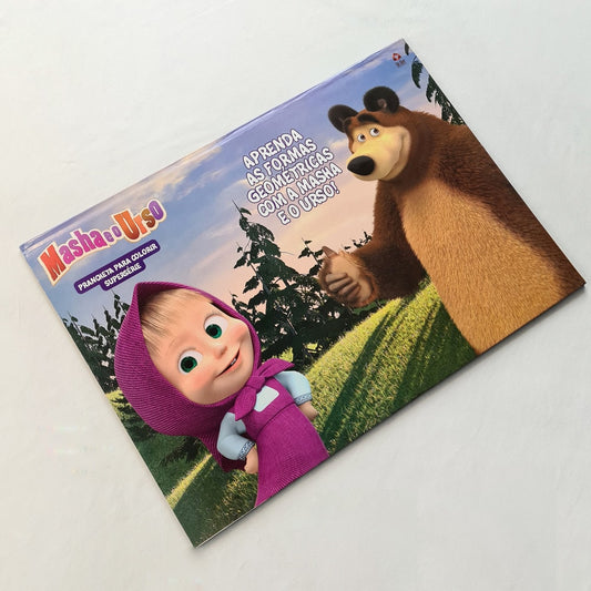 Marsha e o Urso | Prancheta para Colorir | Aprenda Formas Geométricas