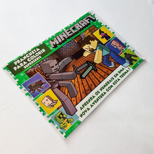 Minecraft | Prancheta para Colorir | Aprenda os Numerais