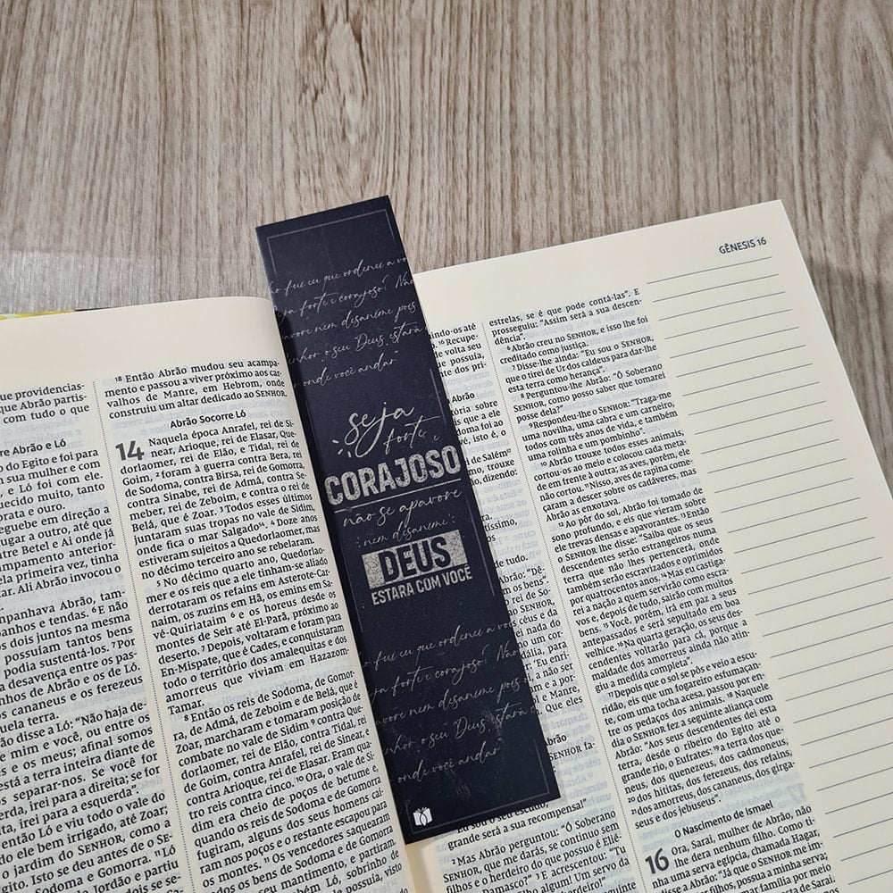 Kit 10 Marca Páginas | Seja Forte e Corajoso