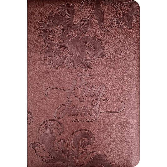 Bíblia King James Atualizada Slim | KJA | Letra Normal | Capa Luxo Bronze