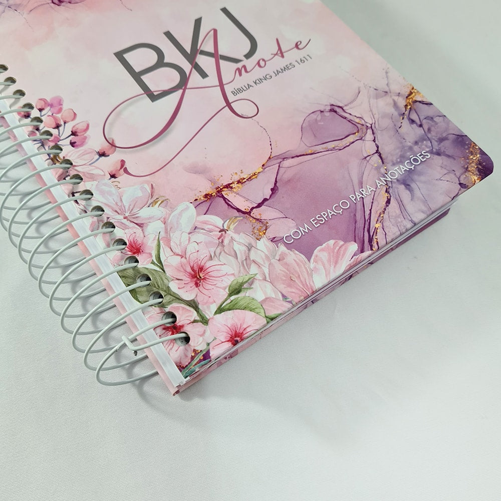 Bíblia King James 1611 Anote Purple Flower | BKJ | Letra Normal | Com Espaço Para Anotações