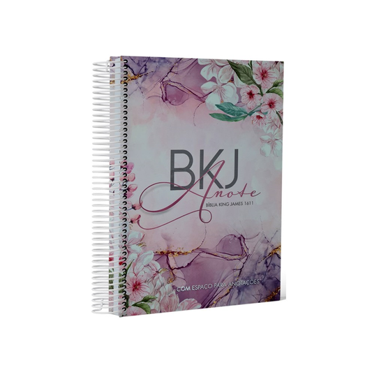 Bíblia King James 1611 Anote Purple Flower | BKJ | Letra Normal | Com Espaço Para Anotações