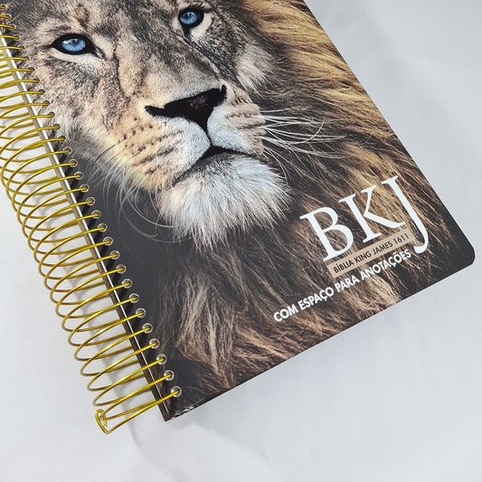 Bíblia King James 1611 Anote Leão Adonai | BKJ | Letra Normal | Com Espaço Para Anotações