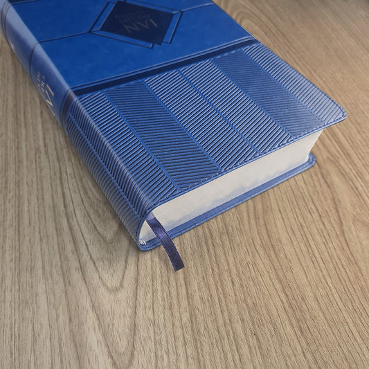Bíblia de Estudo | NVI | Letra Normal | Capa Luxo Azul