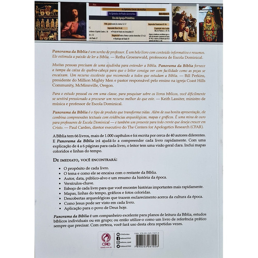 Panorama da Bíblia | CPAD | Capa Brochura
