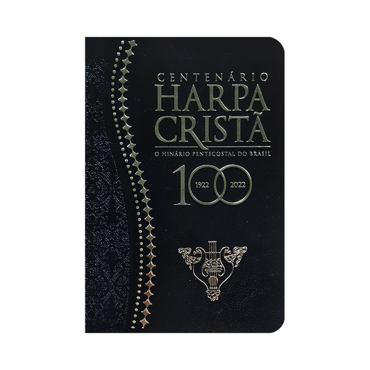 Harpa Cristã Centenário Grande | Edição Especial | Capa Luxo Preta