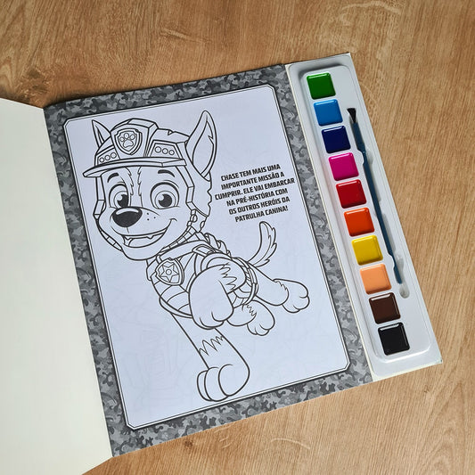 Patrulha Canina Livro para Pintar com Aquarela