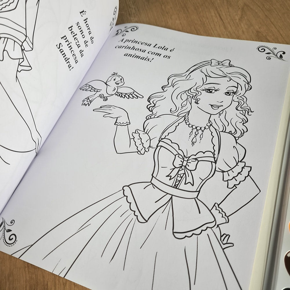 Princesas Livro para Pintar com Aquarela