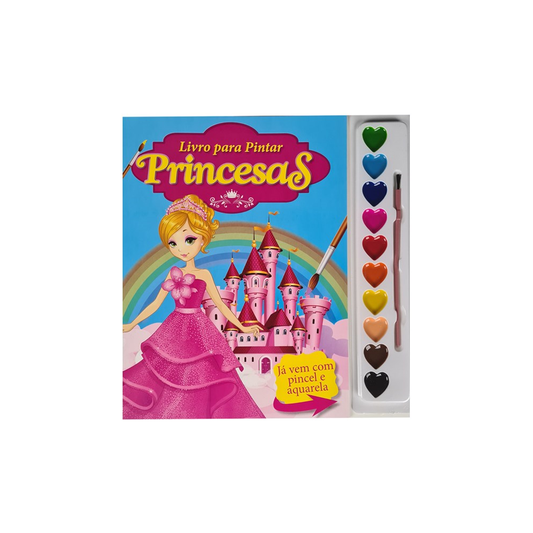 Princesas Livro para Pintar com Aquarela