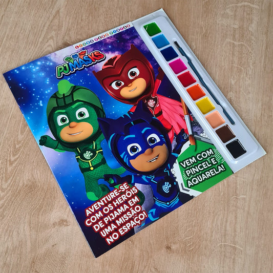 PJ Masks Livro para Pintar com Aquarela | Aventure-se