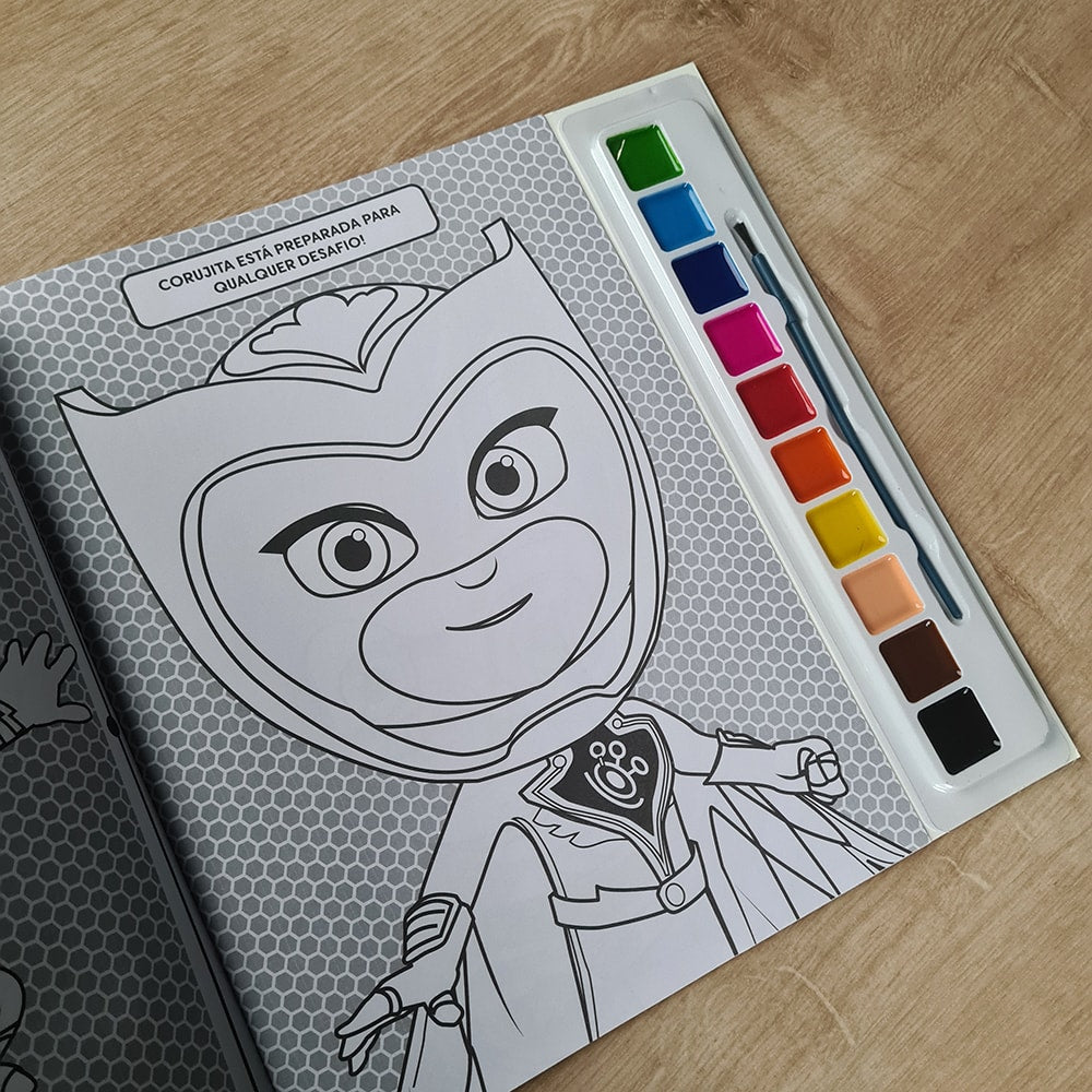 PJ Masks Livro para Pintar com Aquarela | Aventure-se