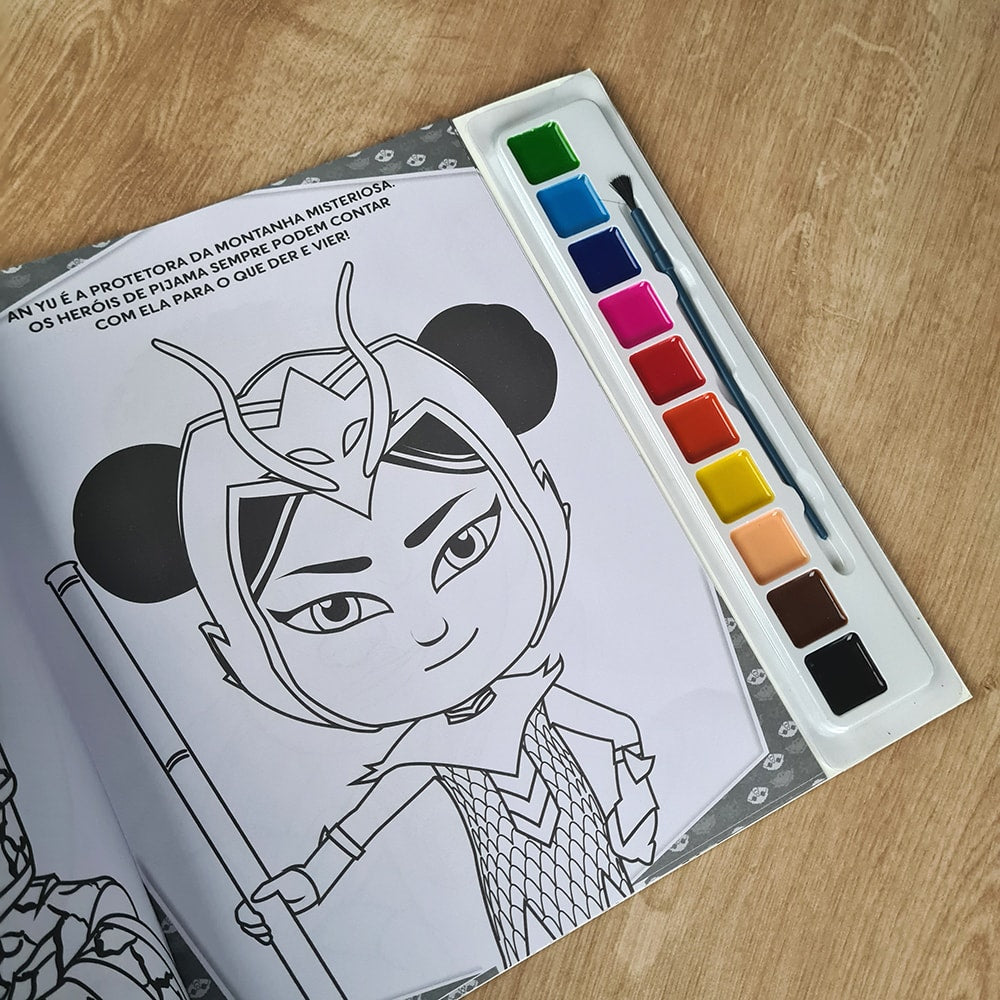 PJ Masks Livro para Pintar com Aquarela | Venha se Divertir