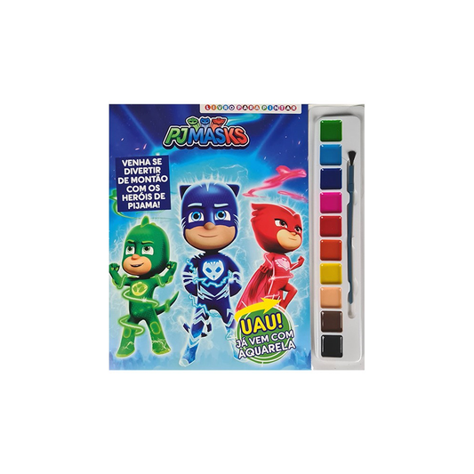 PJ Masks Livro para Pintar com Aquarela | Venha se Divertir
