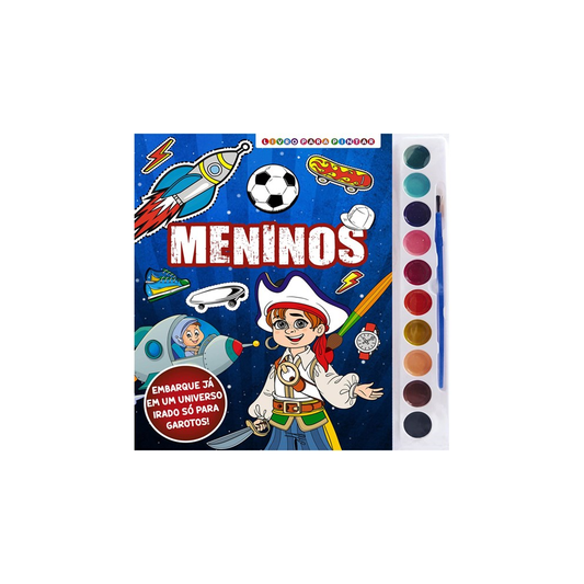 Meninos Livro para Pintar com Aquarela