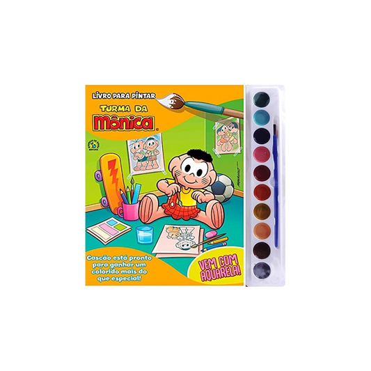 Turma da Monica Livro para Pintar com Aquarela | Cascão