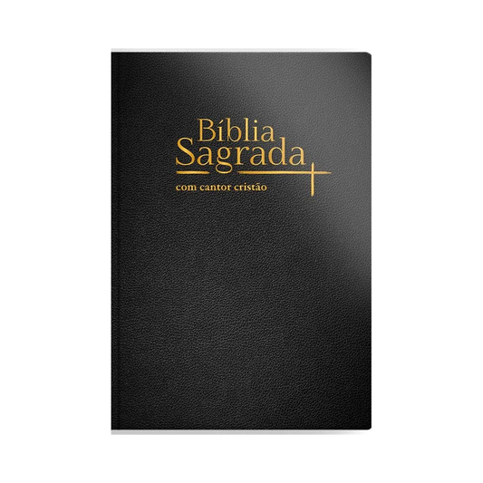 Bíblia Sagrada Com Cantor Cristão | NVI | Letra Grande | Capa Luxo Preta