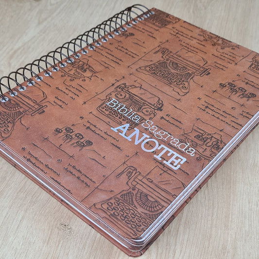 Bíblia Anote Espiral Máquina de Escrever | NVI | Letra Normal | Com Espaço Para Anotações