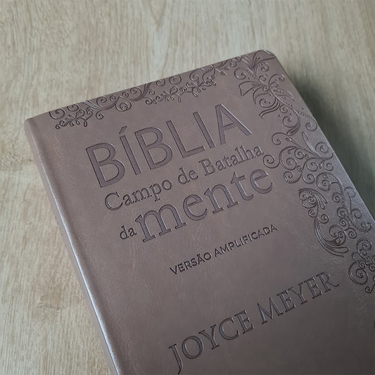 Bíblia Campo de Batalha da Mente | NVA | Letra Normal | Capa Luxo Marrom