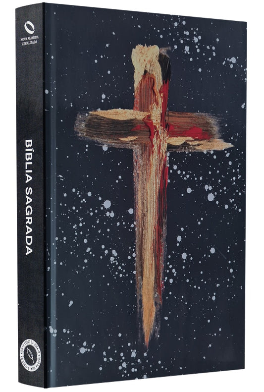 Bíblia Sagrada Cruz Dourada | NAA | Letra Normal | Capa Dura