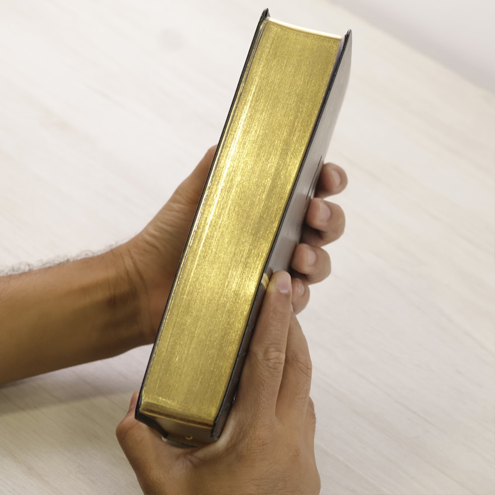 Bíblia do Culto do Ministro com Harpa Cristã e Corinhos | ARC | Letras ExtraGigante | Capa Luxo Preta