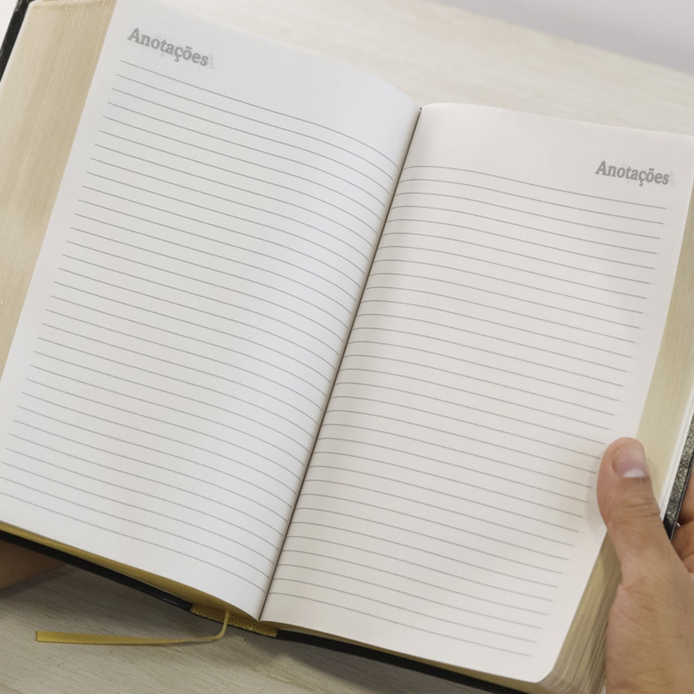 Bíblia do Culto do Ministro com Harpa Cristã e Corinhos | ARC | Letras ExtraGigante | Capa Luxo Preta