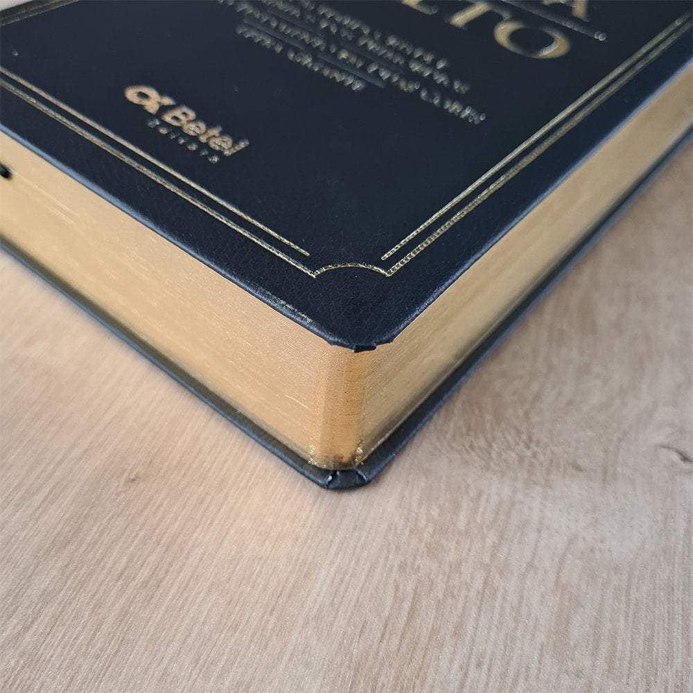 Bíblia do Culto com Harpa Cristã e Corinhos | ARC | Letra Gigante | Capa Luxo Preta Clássica
