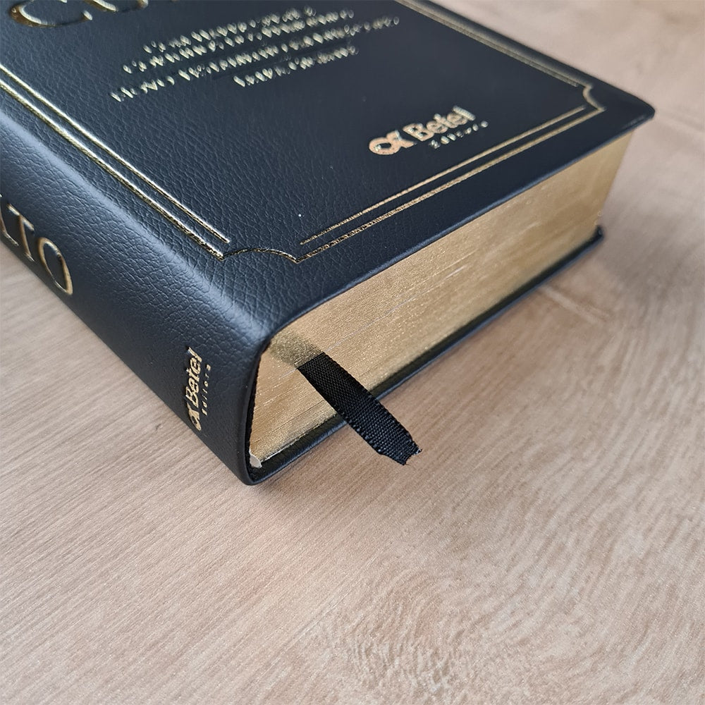 Bíblia do Culto com Harpa Cristã e Corinhos | ARC | Letra Gigante | Capa Luxo Preta Clássica