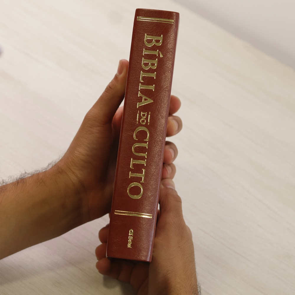 Bíblia do Culto com Harpa Cristã e Corinhos | ARC | Letra Gigante | Capa Semi-flexível Marrom