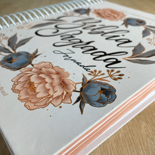 Bíblia Sagrada Jornada Espiral | NAA | Letra Grande| Capa Flores