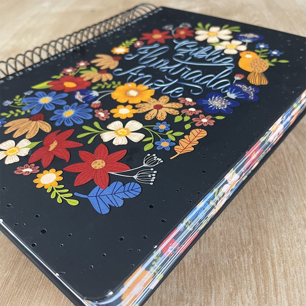 Bíblia Ilustrada Anote Flores para Você | NVT | Letra Normal | Capa Dura Espiral