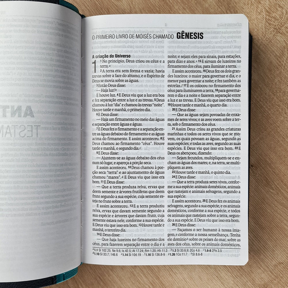 Bíblia Sagrada | NAA | Letra Grande | Capa Turquesa e Azul Escuro