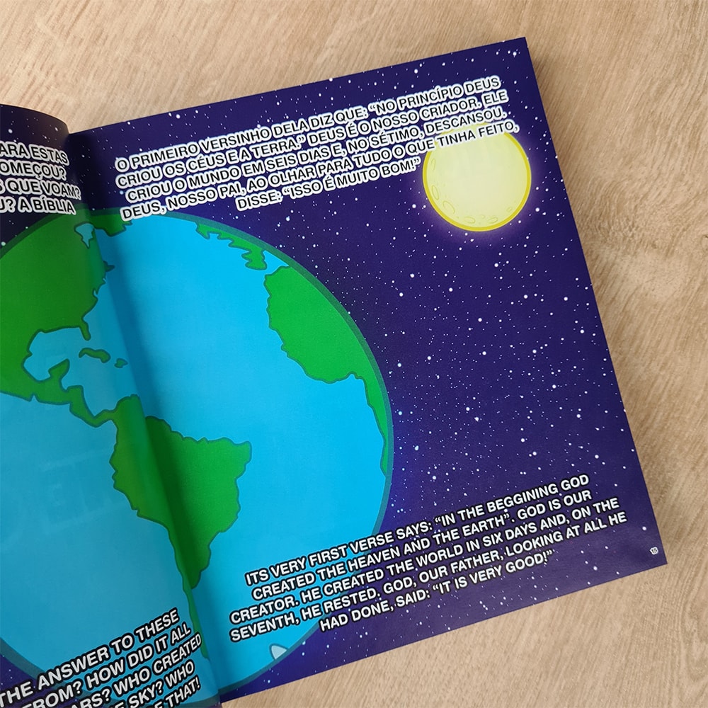 Bíblia Ilustrada 3 Palavrinhas Bilíngue | Edição Luxo | Capa Dura