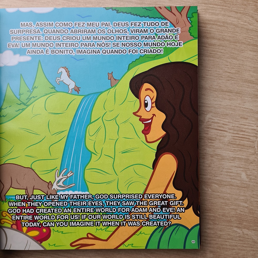 Bíblia Ilustrada 3 Palavrinhas Bilíngue | Edição Luxo | Capa Dura