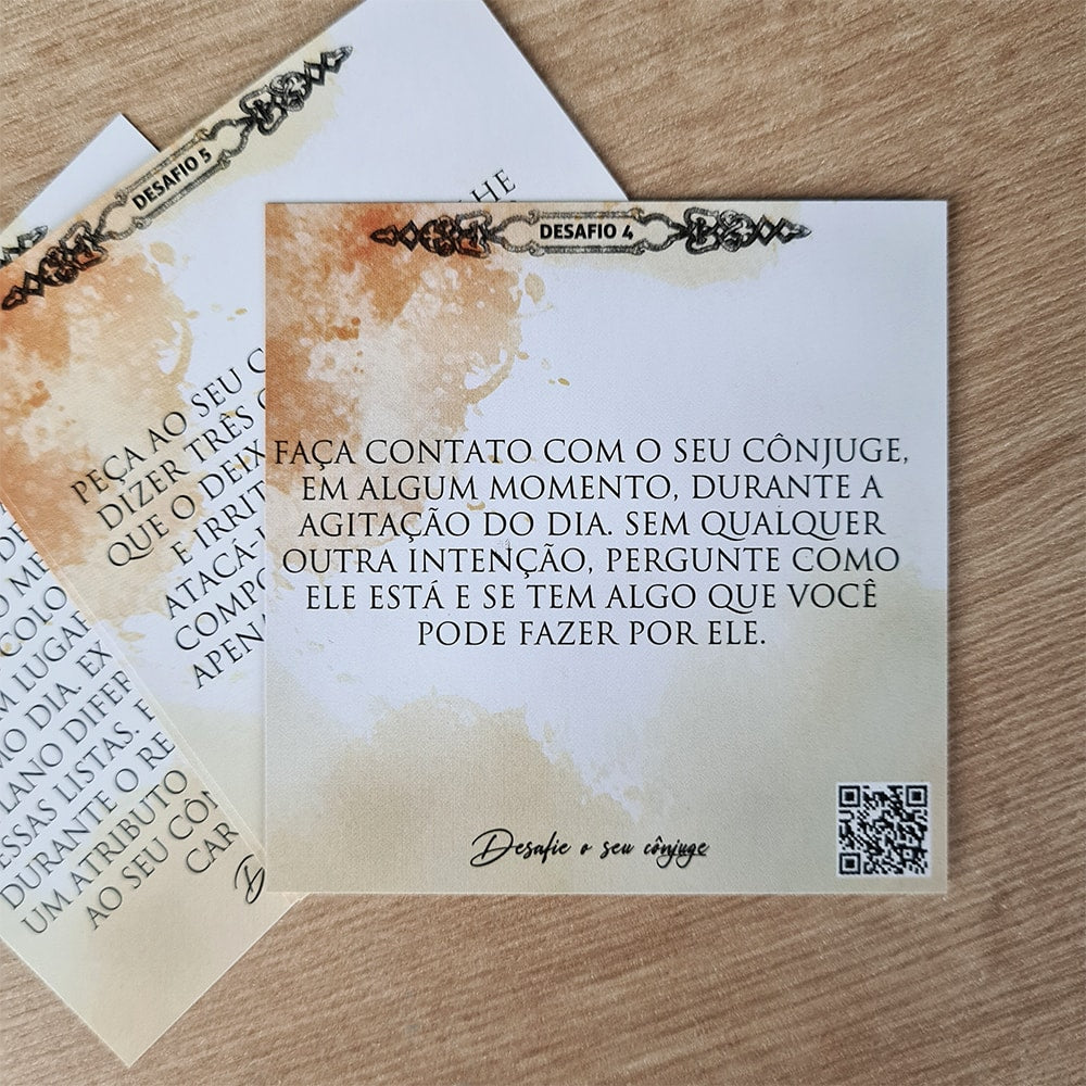 Cartões Para O Seu Amor | Desafie Seu Cônjuge | 40 Desafios Diários