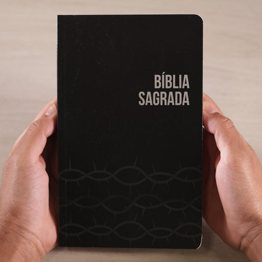 Bíblia Sagrada | NVI | Letra Grande | Capa Brochura Preta Espinhos