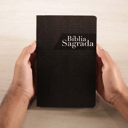 Bíblia Sagrada | NVT | Letra Grande | Capa Brochura Preta Moderna