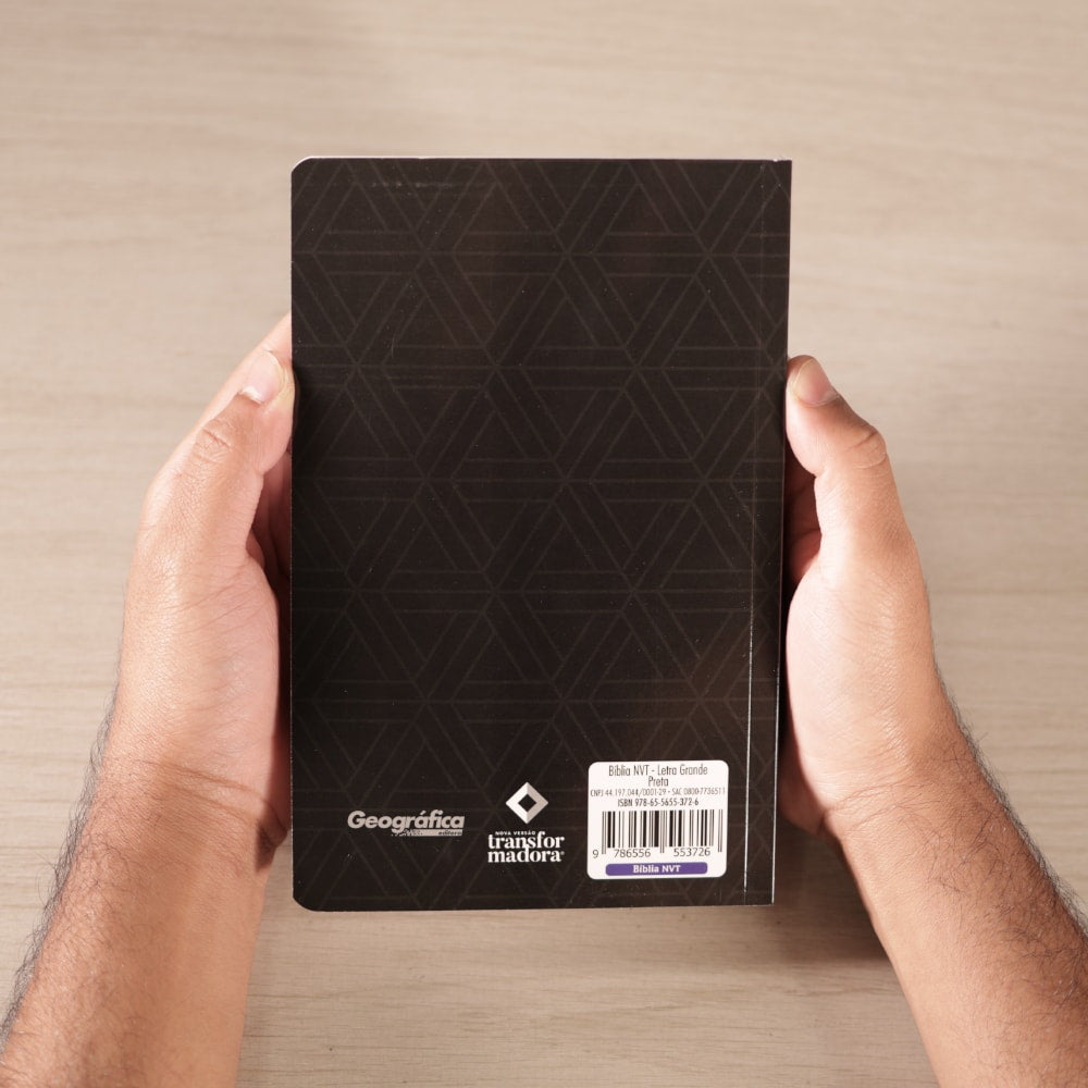 Bíblia Sagrada | NVT | Letra Grande | Capa Brochura Preta Moderna
