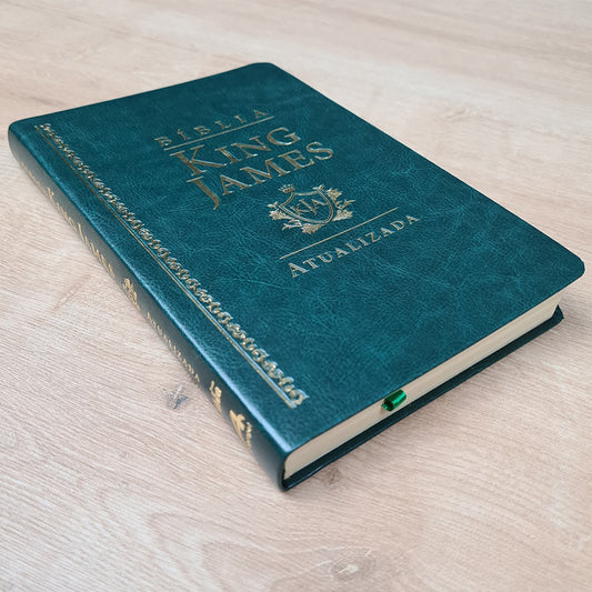 Bíblia King James Atualizada Slim | KJA | Capa Luxo Verde