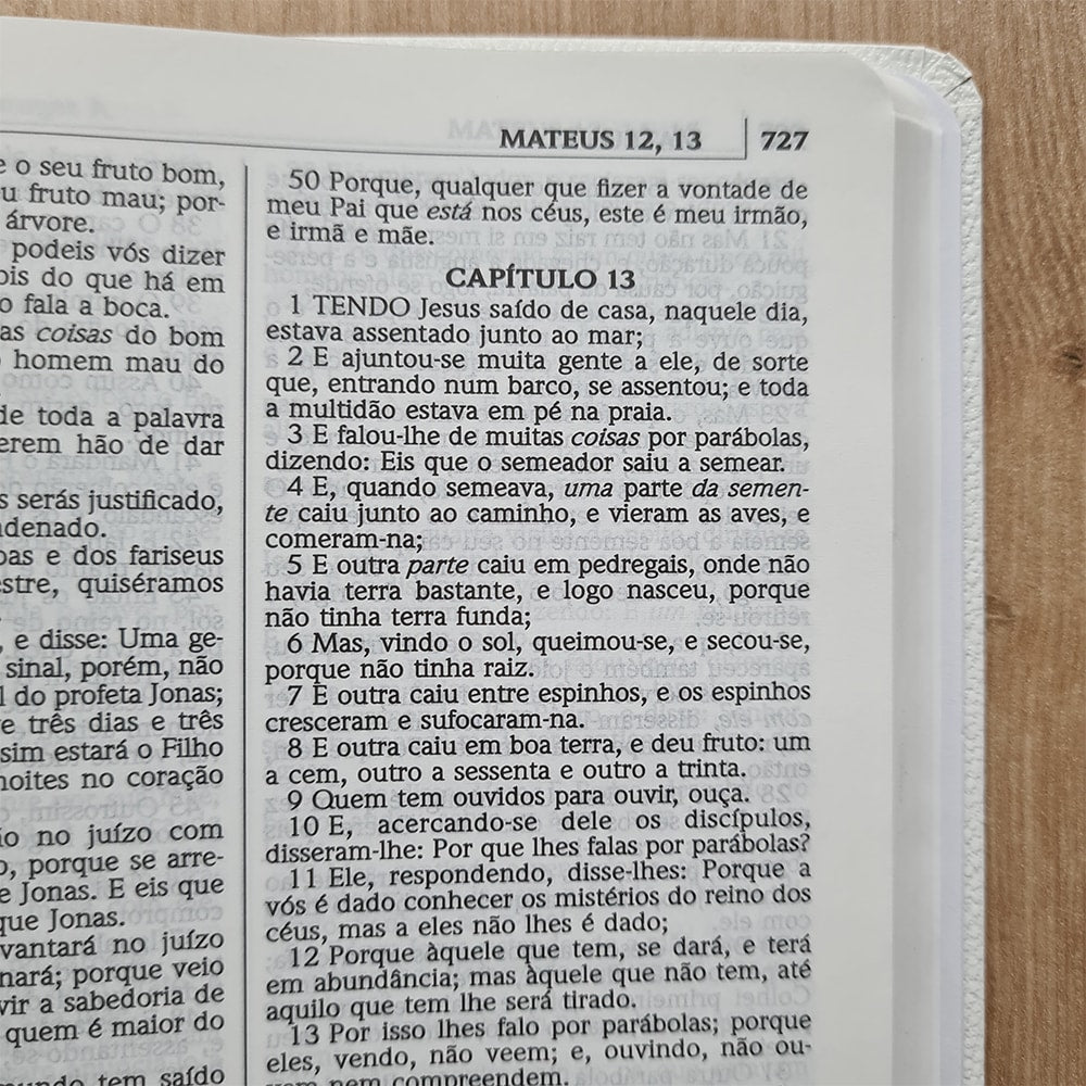 Bíblia Sagrada | ACF | Letra Média | Capa Semi Luxo Branca