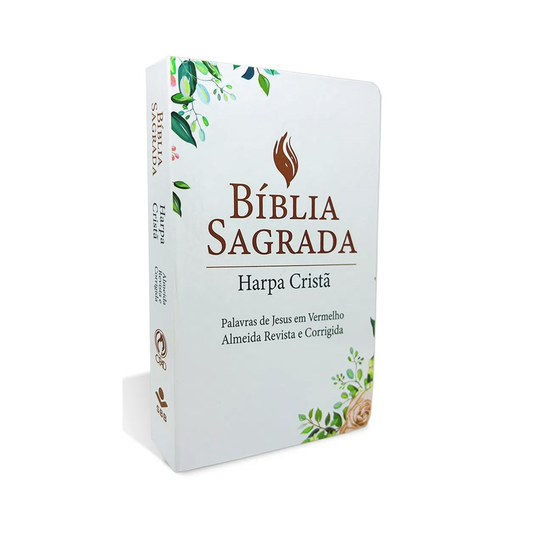 Bíblia Sagrada | ARC | Letra Grande | Harpa Cristã | Capa Luxo Branca