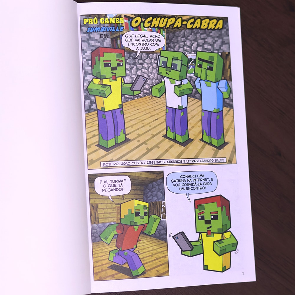 Almanaque Pró Games Minecraft | 13 Histórias em Quadrinhos | Capa Marrom
