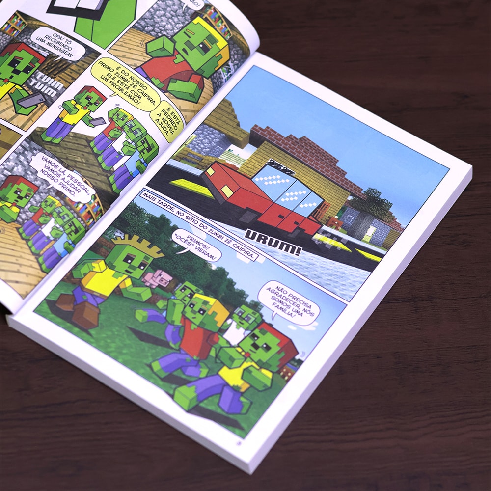 Almanaque Pró Games Minecraft | 13 Histórias em Quadrinhos | Capa Marrom