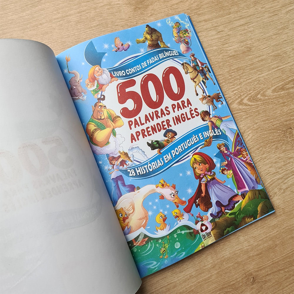 Livro Contos de Fadas Nilíngues | 500 Palavras para Aprender Inglês