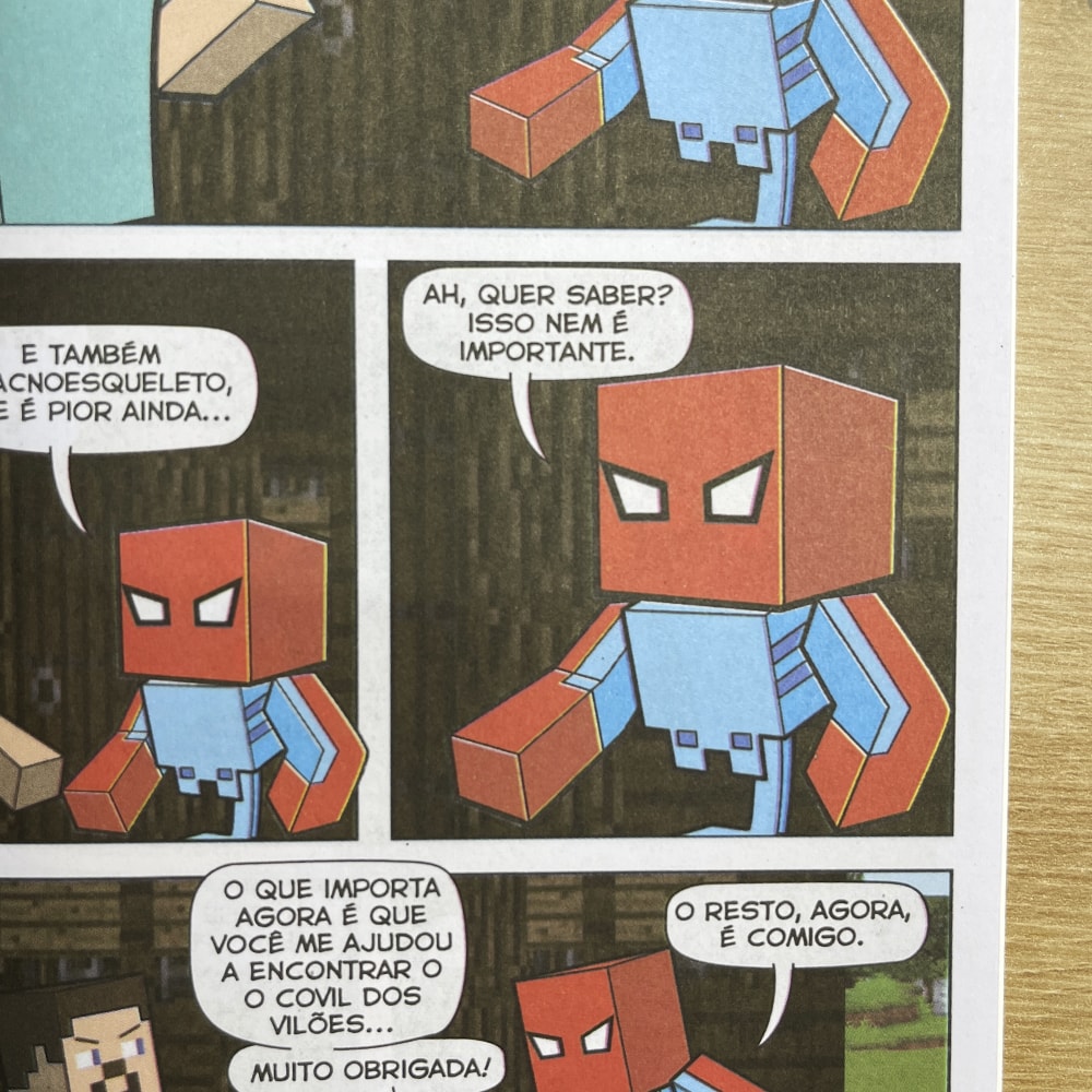 Minecraft Almanaque | 12 Histótias em quadrinhos | Capa Azul