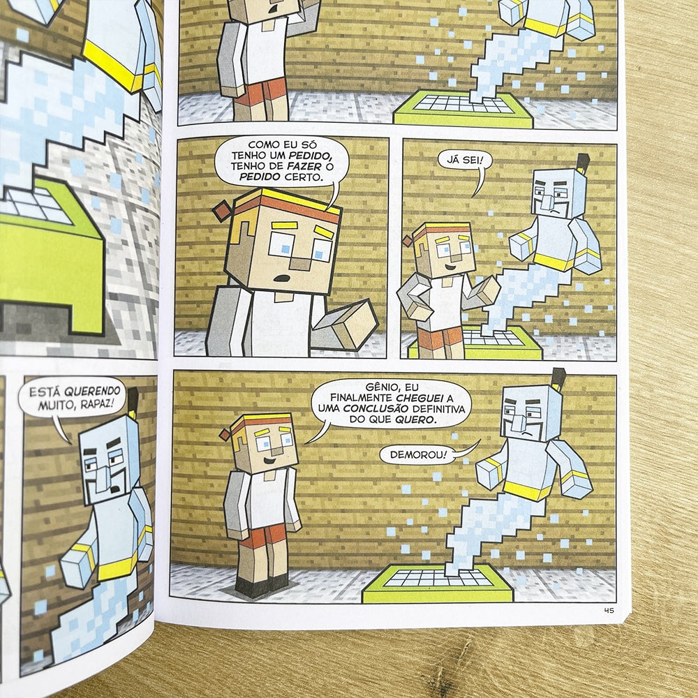 Minecraft Almanaque | 12 Histótias em quadrinhos | Capa Azul