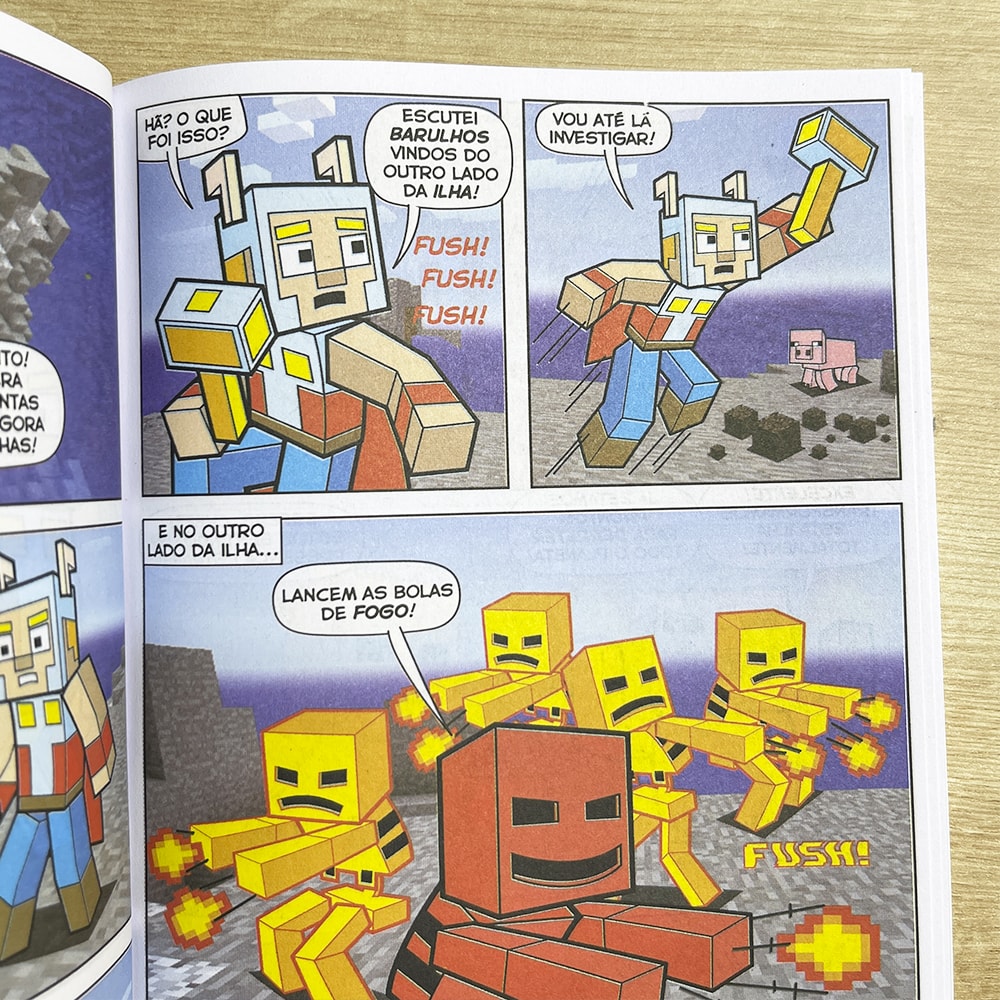 Minecraft Almanaque | 12 Histótias em quadrinhos | Capa Azul