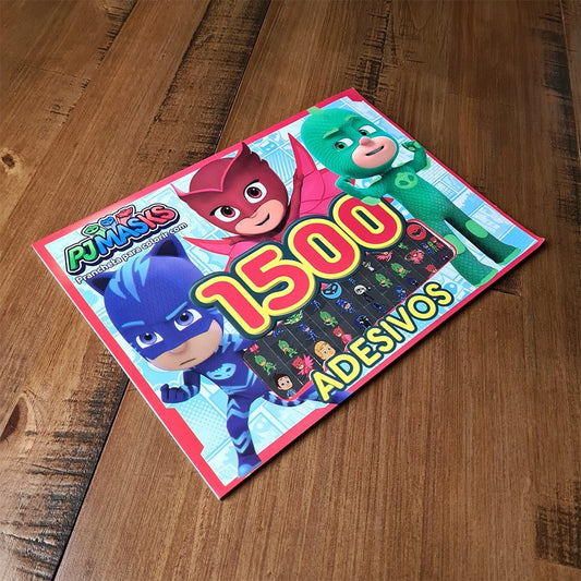 PJ Masks Prancheta para Colorir | 1500 Adesivos