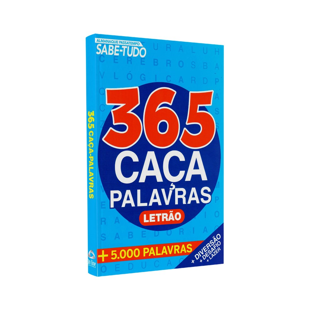 Almanaque Sabe Tudo | 365 Caça-Palavras Letrão| Capa Azul