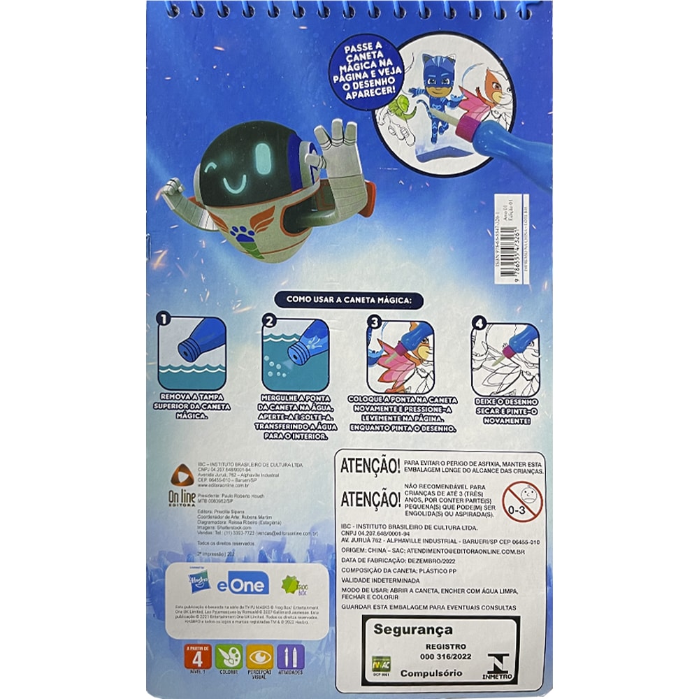 Aquabook PjMasks | Vem com Uma Caneta Magica